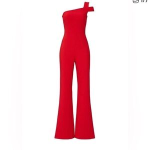 Likely Red One-Shoulder Jumpsuit